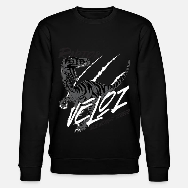 Veloz Raptor dinosaur - Stanley/Stella CHANGER Unisex Organic Sweatshirt - black