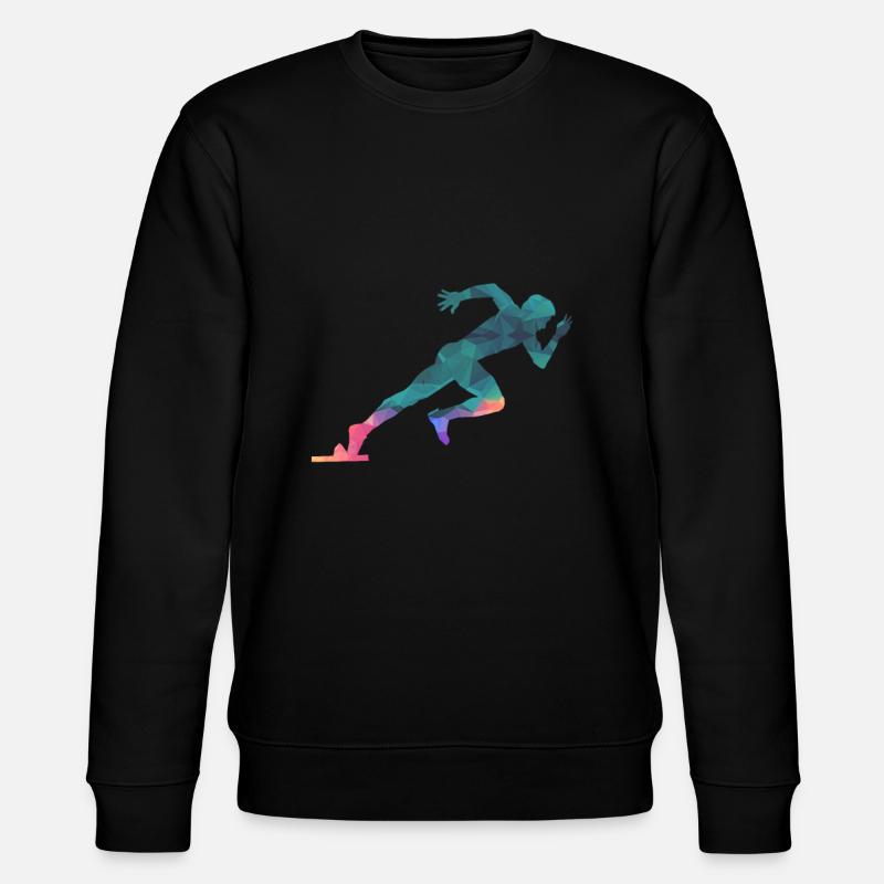 Sprinter sprinting runner - Stanley/Stella CHANGER Unisex Organic Sweatshirt - black