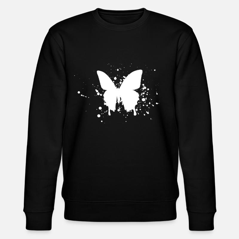 Papillon art silhouette - Sweat bio CHANGER Stanley/Stella Unisexe - noir