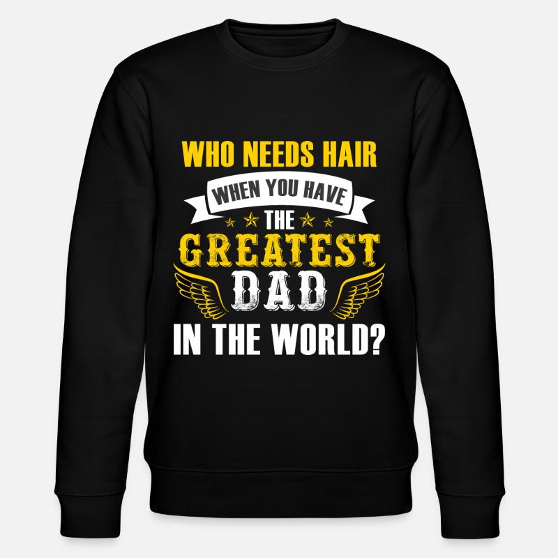 Der größte Vater - Stanley/Stella Unisex Bio-Sweatshirt CHANGER  - Schwarz