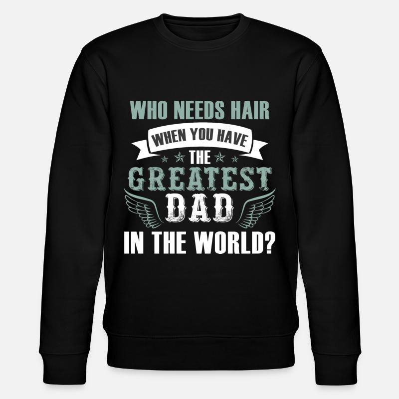 Größter Vater - Stanley/Stella Unisex Bio-Sweatshirt CHANGER - Schwarz
