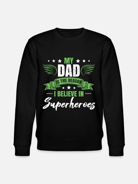 Son Dad Gift - Stanley/Stella CHANGER Unisex Organic Sweatshirt - black