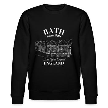 Bath England Roman Baths South West England - Stanley/Stella CHANGER Unisex Organic Sweatshirt - black - Front - Nik (191cm) & Marisol (170cm)