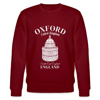 Oxford Great Britain South East England - Stanley/Stella Unisex Bio-Sweatshirt CHANGER  - Burgunderrot - Vorne - Nik (191cm) & Marisol (170cm)