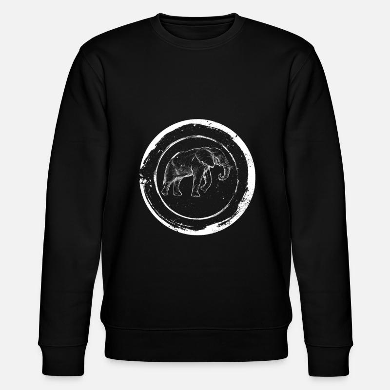 Cadeau animal d'éléphant - Sweat bio CHANGER Stanley/Stella Unisexe - noir