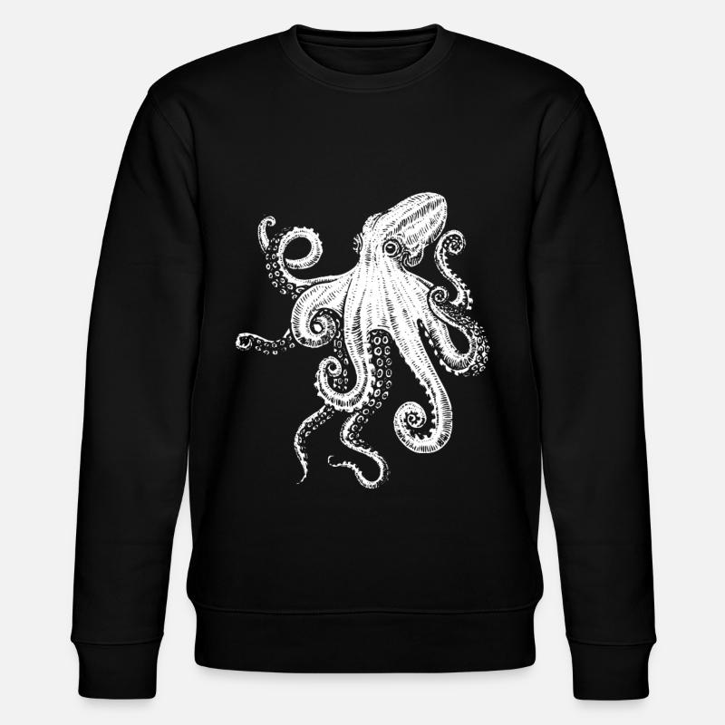 Octopus animal gift - Stanley/Stella CHANGER Unisex Organic Sweatshirt - black