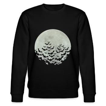Halloween bats - Stanley/Stella CHANGER Unisex Organic Sweatshirt - black - Front - Nik (191cm) & Marisol (170cm)
