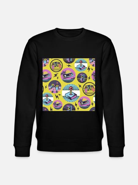 Retro Gaming Geek Gamer 80s - Stanley/Stella CHANGER Unisex Organic Sweatshirt - black