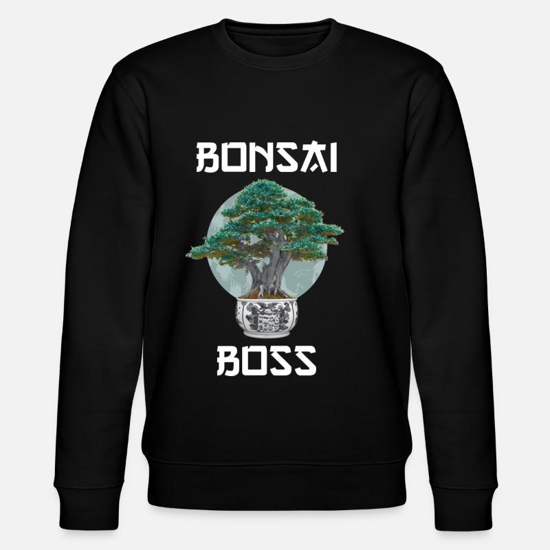 Bonsai Tree Meditation Gift - Stanley/Stella CHANGER Unisex Organic Sweatshirt - black