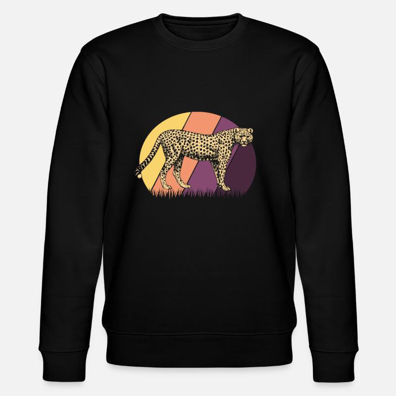 cheetah - Stanley/Stella CHANGER Unisex Organic Sweatshirt - black