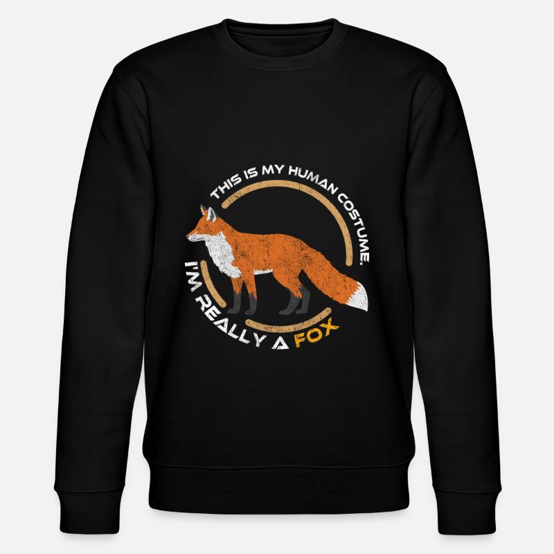 Fuchs Tier Wald - Stanley/Stella Unisex Bio-Sweatshirt CHANGER  - Schwarz