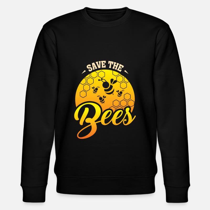 bees - Stanley/Stella CHANGER Unisex Organic Sweatshirt - black