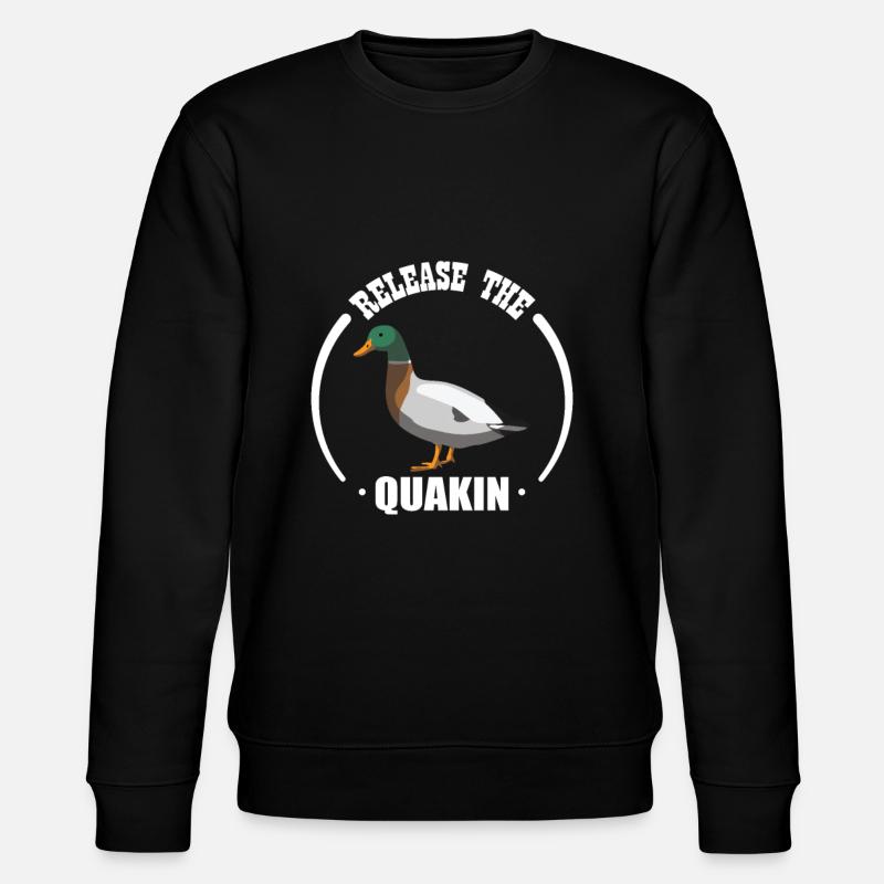 Funny duck - Stanley/Stella CHANGER Unisex Organic Sweatshirt - black