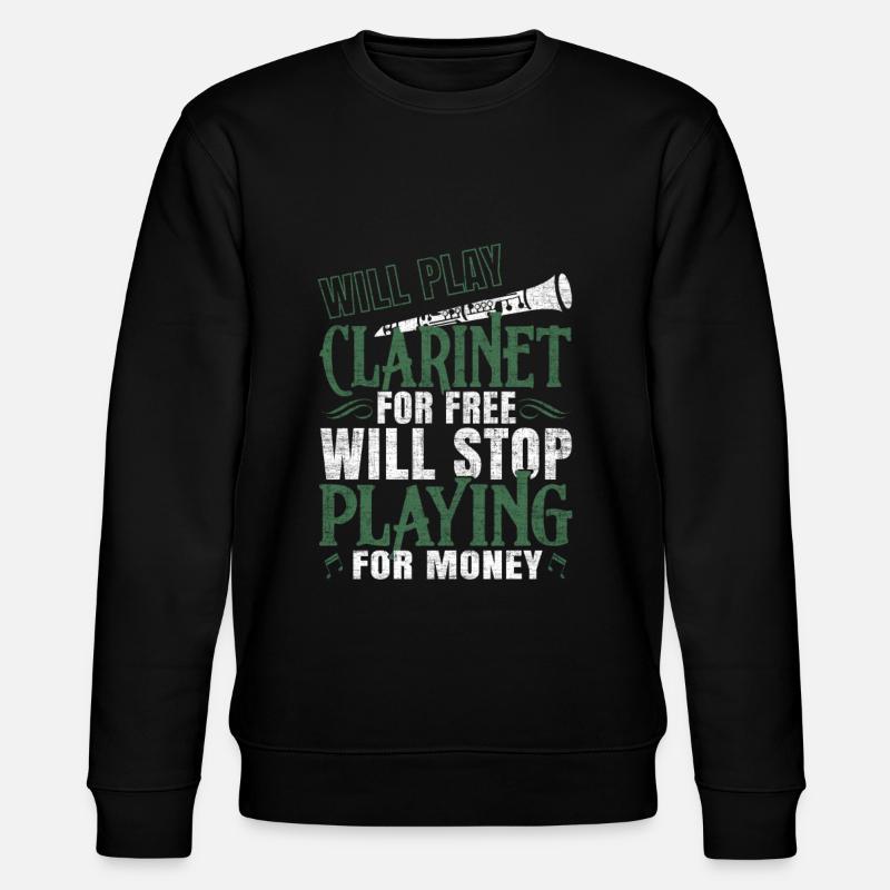 Klarinette - Stanley/Stella Unisex Bio-Sweatshirt CHANGER  - Schwarz
