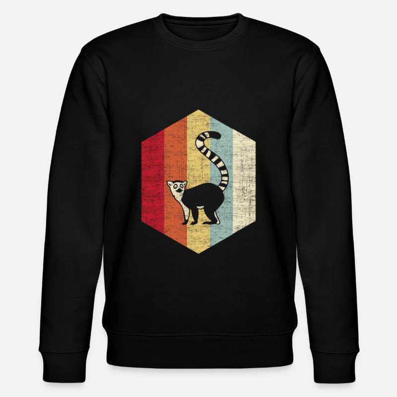 Lemur - Stanley/Stella Unisex Bio-Sweatshirt CHANGER  - Schwarz