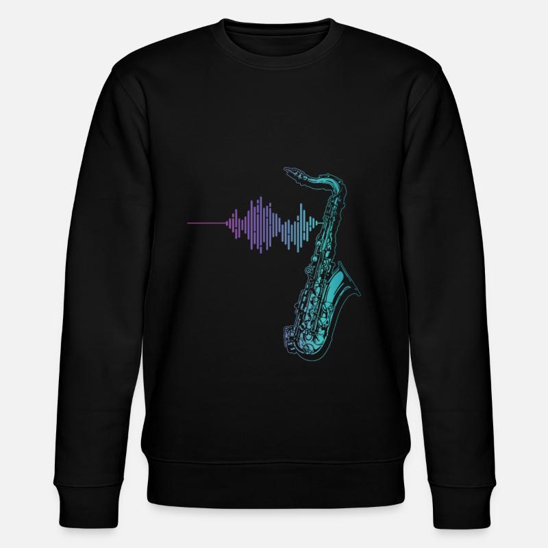 saxophone - Stanley/Stella CHANGER Unisex Organic Sweatshirt - black