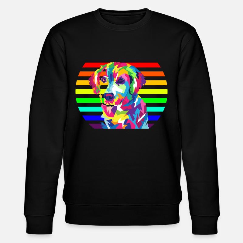 Rainbow dog - Stanley/Stella CHANGER Unisex Organic Sweatshirt - black