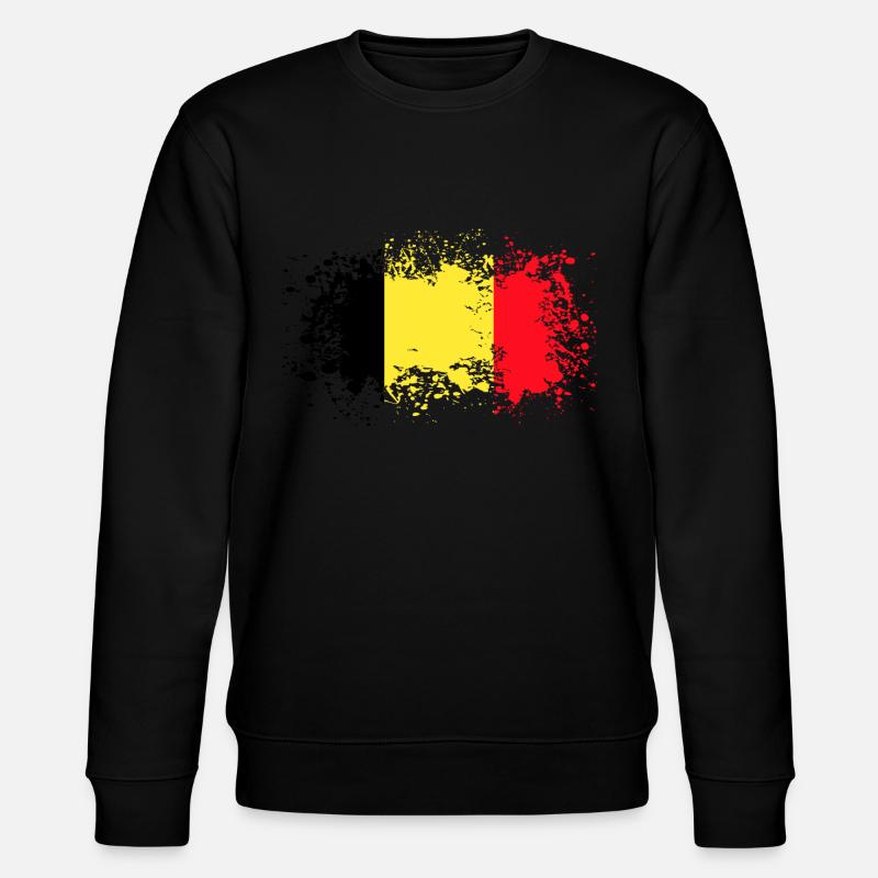 Belgien Belgium Geschenkidee - Stanley/Stella Unisex Bio-Sweatshirt CHANGER  - Schwarz