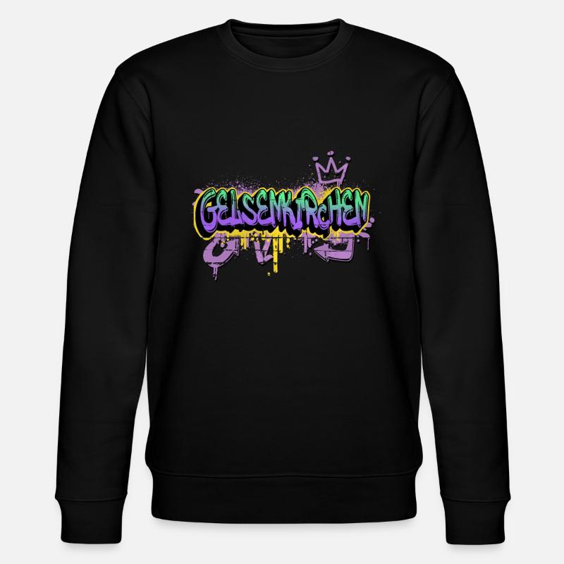 Gelsenkirchen Germany City Graffiti Sprayer - Stanley/Stella CHANGER Unisex Organic Sweatshirt - black