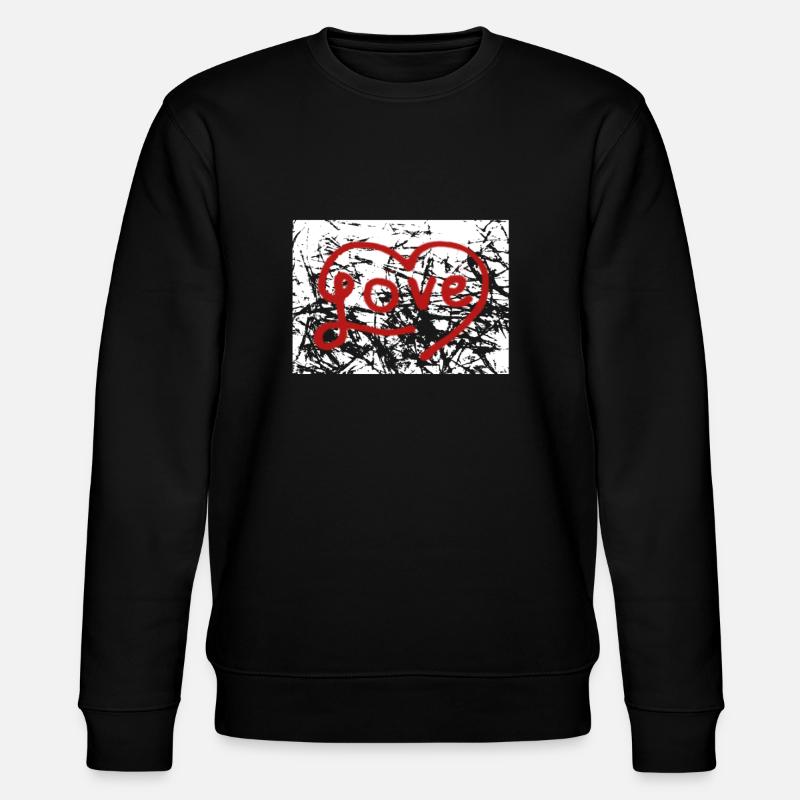 Liebe - Stanley/Stella Unisex Bio-Sweatshirt CHANGER  - Schwarz