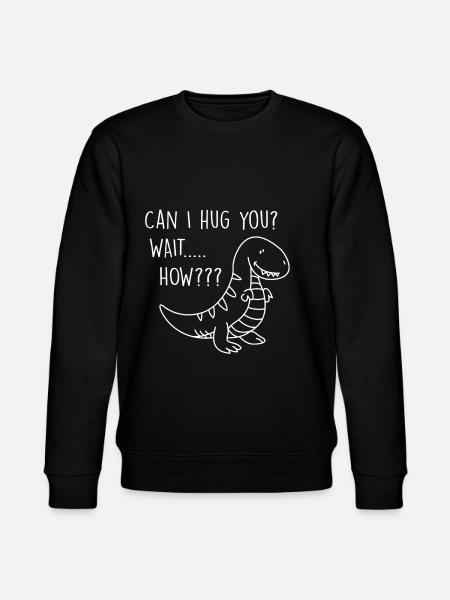 Dinosaurier Hug - Stanley/Stella Unisex Bio-Sweatshirt CHANGER  - Schwarz