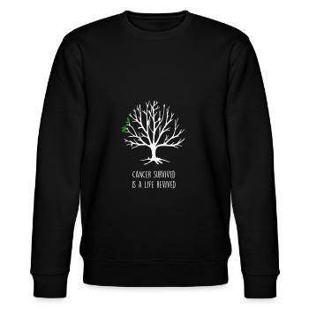 cancer survived Krebs ueberlebender - Stanley/Stella Unisex Bio-Sweatshirt CHANGER  - Schwarz - Vorne - Nik (191cm) & Marisol (170cm)