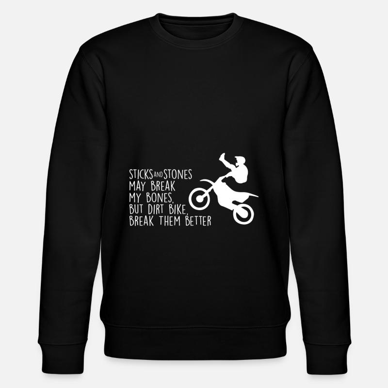 Motocross stick motocross tshirt - Stanley/Stella Unisex Bio-Sweatshirt CHANGER  - Schwarz