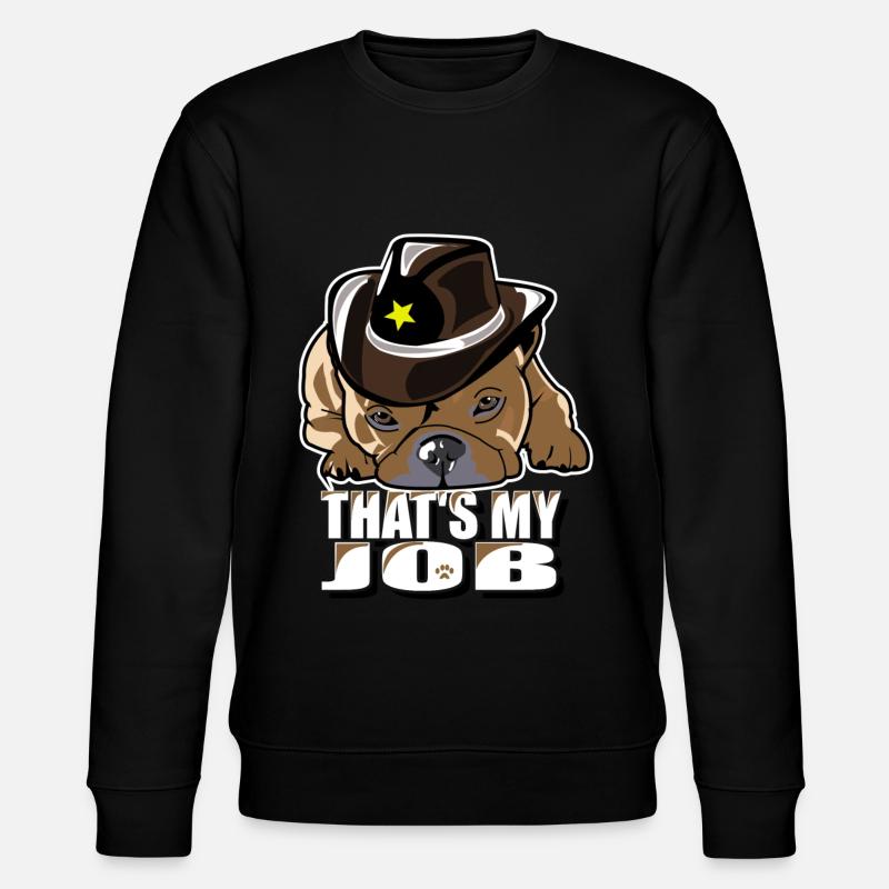 Bouledogue français mignon ciseaux - Sweat bio CHANGER Stanley/Stella Unisexe - noir