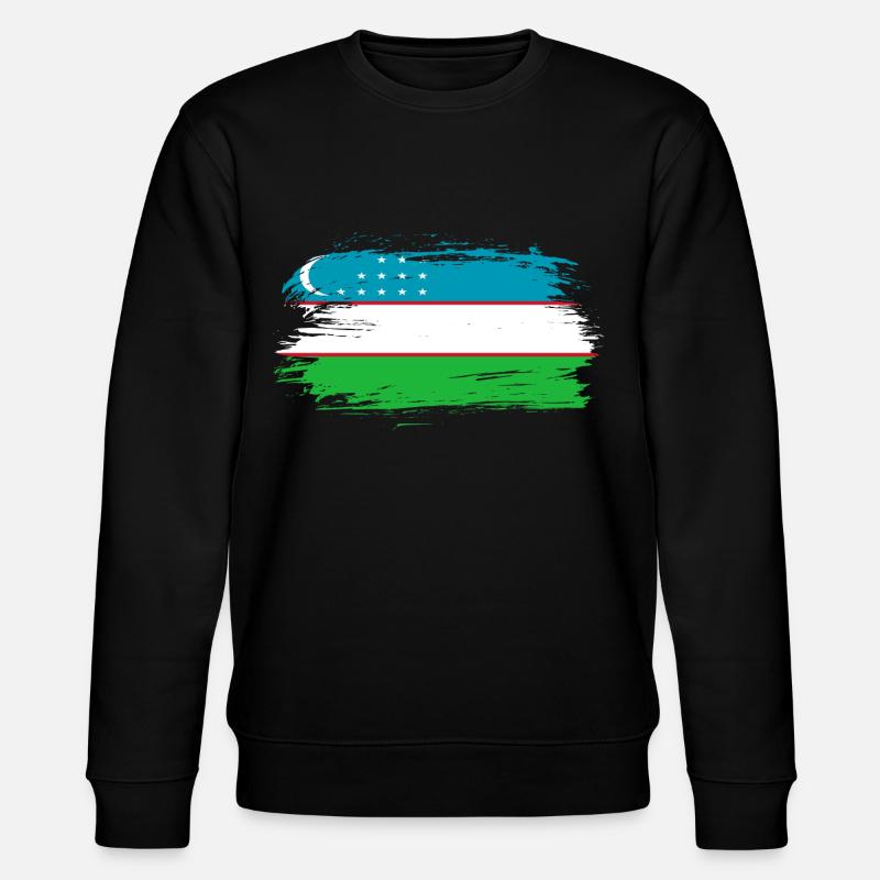 Drapeau drapeau Ouzbékistan - Sweat bio CHANGER Stanley/Stella Unisexe - noir