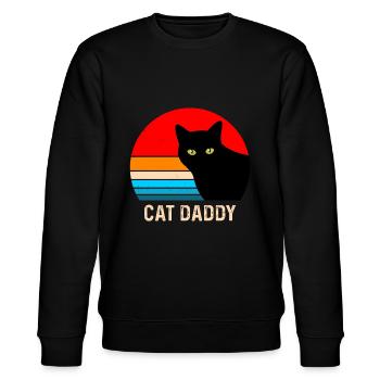 Cat Daddy - Stanley/Stella Unisex Bio-Sweatshirt CHANGER  - Schwarz - Vorne - Nik (191cm) & Marisol (170cm)