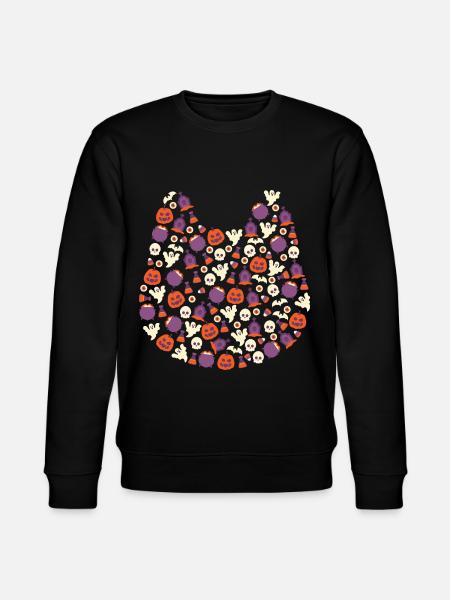 Halloween Pumpkin Witch - Stanley/Stella CHANGER Unisex Organic Sweatshirt - black