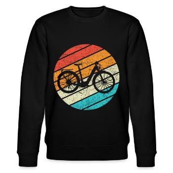 E-Bike Bike Cyclist Gift Bike Cyclist - Stanley/Stella CHANGER Unisex Organic Sweatshirt - black - Front - Nik (191cm) & Marisol (170cm)