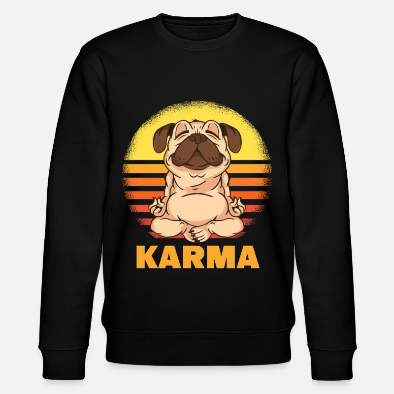 KARMA PUG - Sweat bio CHANGER Stanley/Stella Unisexe - noir