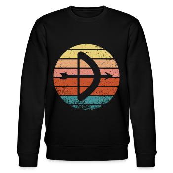 Archery Gift Saying Archery - Stanley/Stella CHANGER Unisex Organic Sweatshirt - black - Front - Nik (191cm) & Marisol (170cm)
