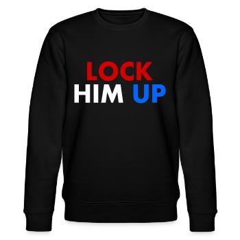 Lock him up - Stanley/Stella CHANGER Unisex Organic Sweatshirt - black - Front - Nik (191cm) & Marisol (170cm)