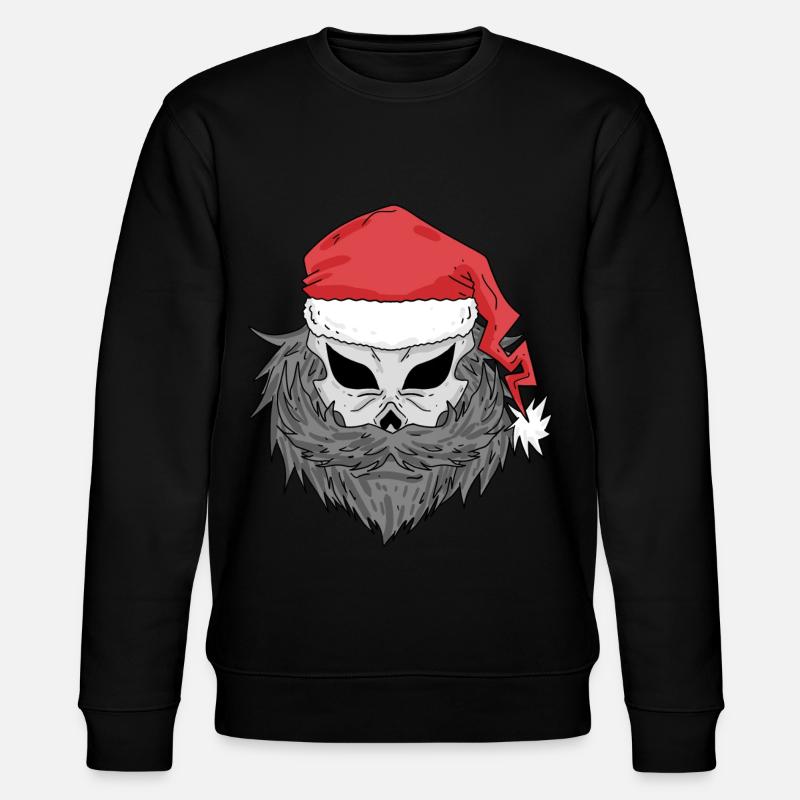 Crâne de Père Noël - Sweat bio CHANGER Stanley/Stella Unisexe - noir