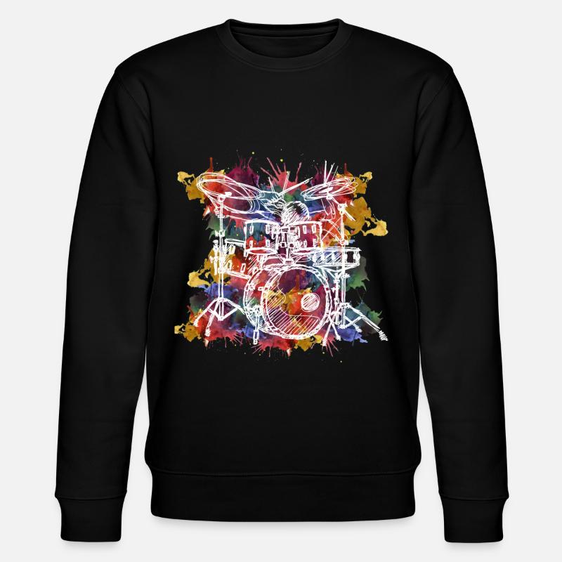 Tambours abstraits - Sweat bio CHANGER Stanley/Stella Unisexe - noir
