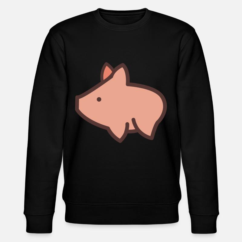 kleines Schweinchen - Stanley/Stella Unisex Bio-Sweatshirt CHANGER  - Schwarz