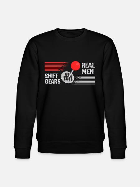 Real men shift gears - Stanley/Stella CHANGER Unisex Organic Sweatshirt - black