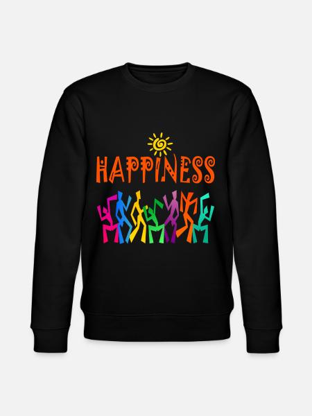 HAPPINESS - Stanley/Stella Unisex Bio-Sweatshirt CHANGER  - Schwarz