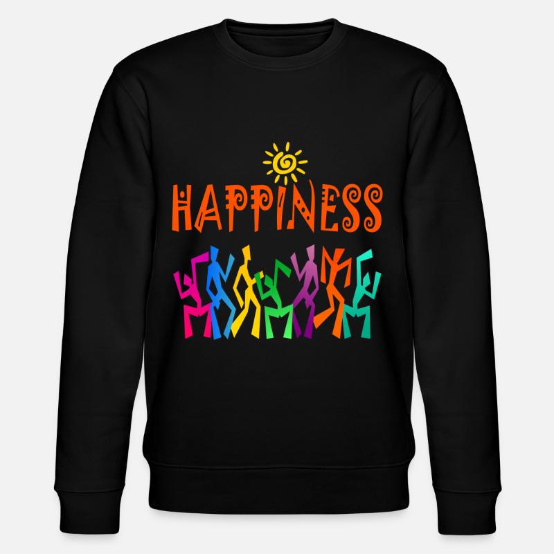 HAPPINESS - Stanley/Stella CHANGER Unisex Organic Sweatshirt - black