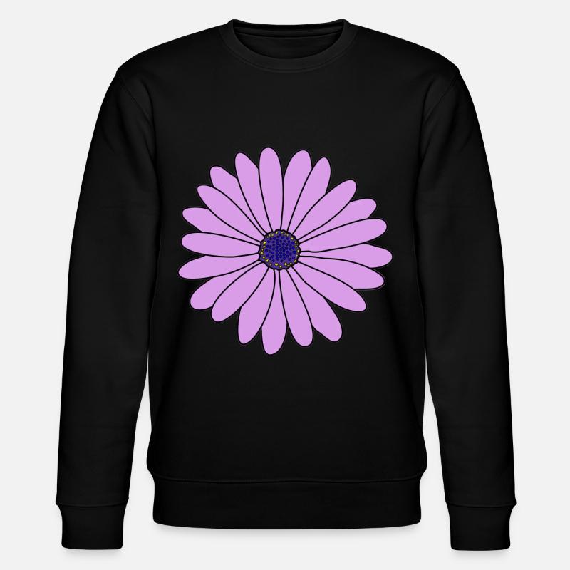 Blume lila Margerite - Stanley/Stella Unisex Bio-Sweatshirt CHANGER  - Schwarz