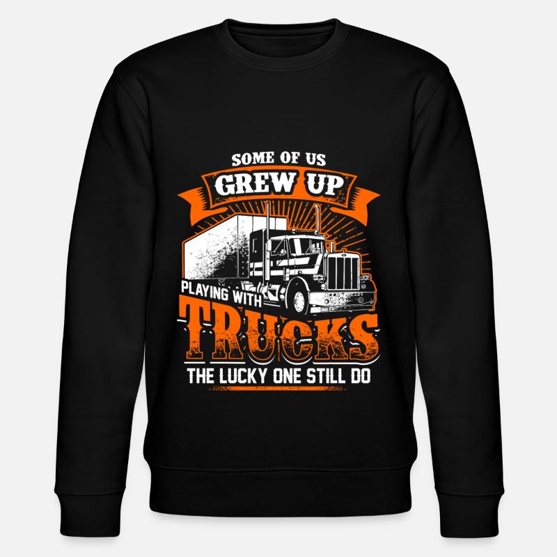 Grew Up - Trucker - EN - Stanley/Stella Unisex Bio-Sweatshirt CHANGER  - Schwarz