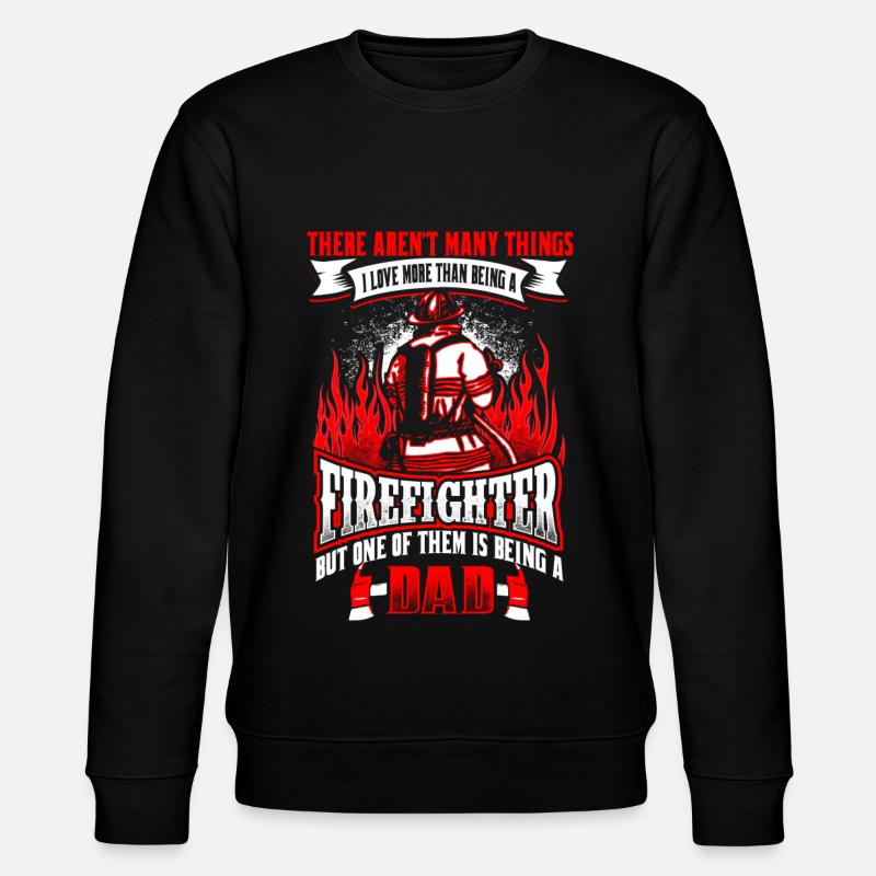 Firefighter Dad - EN - Stanley/Stella Unisex Bio-Sweatshirt CHANGER  - Schwarz