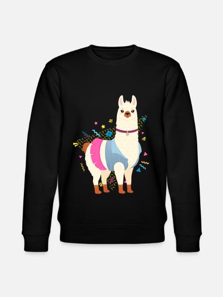 90s Style Llama - Stanley/Stella CHANGER Unisex Organic Sweatshirt - black
