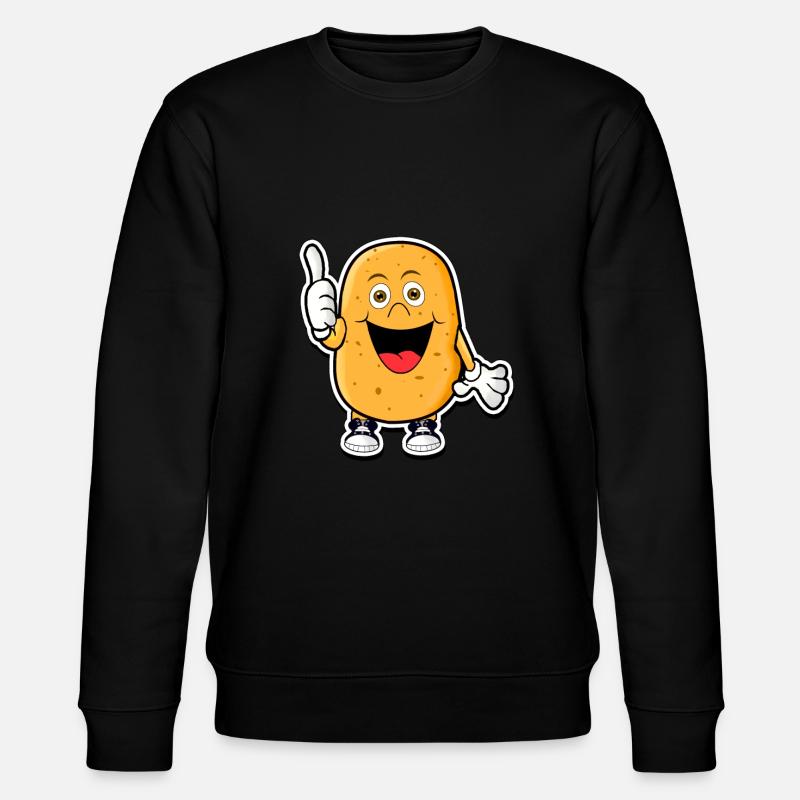 potato potatoes - Stanley/Stella CHANGER Unisex Organic Sweatshirt - black