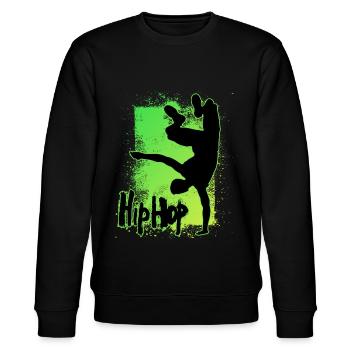 Hip Hop - Stanley/Stella Unisex Bio-Sweatshirt CHANGER  - Schwarz - Vorne - Nik (191cm) & Marisol (170cm)