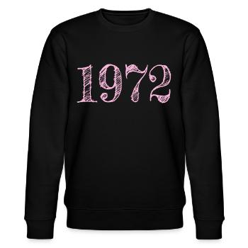 1972 Millésime Année de construction Cadeau - Sweat bio CHANGER Stanley/Stella Unisexe - noir - Devant - Nik (191cm) & Marisol (170cm)