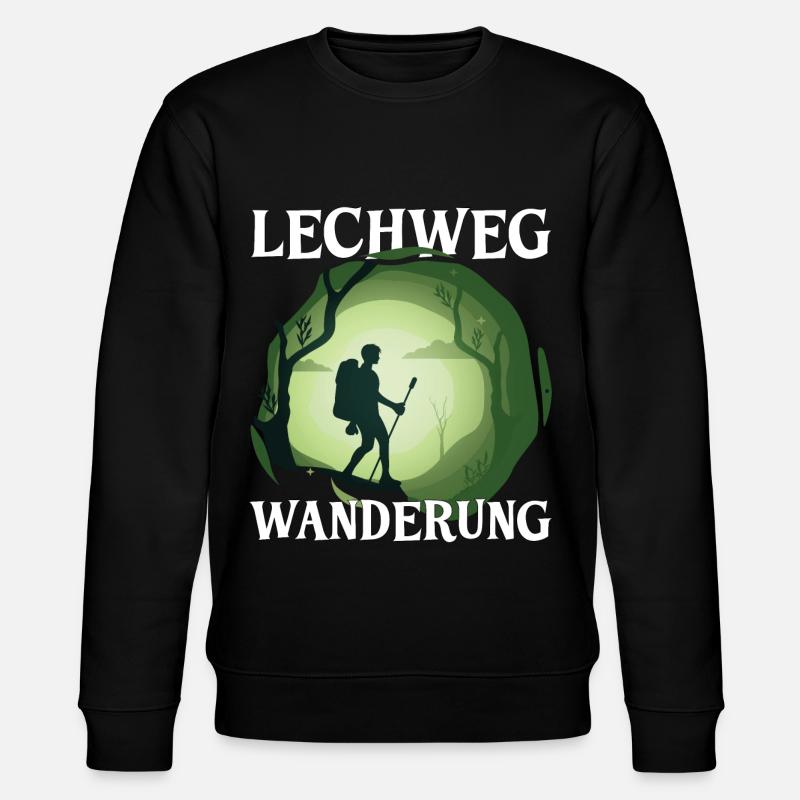 Lechweg Wanderer wandern Geschenk - Stanley/Stella Unisex Bio-Sweatshirt CHANGER  - Schwarz
