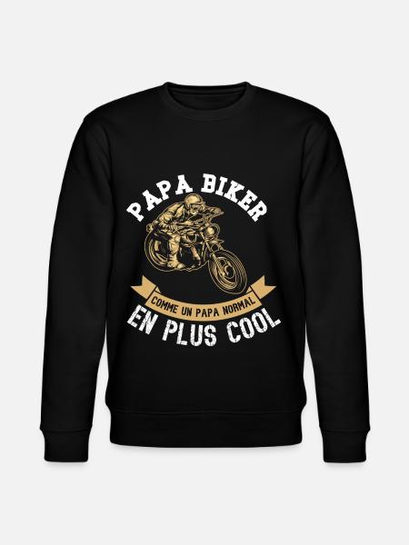 papa biker - Sweat bio CHANGER Stanley/Stella Unisexe - noir